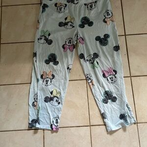 Disney Kids Pajama Bottoms with Mickey and Minnie Print
